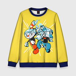 Свитшот детский Cuphead bros, цвет: 3D-синий