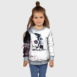 Свитшот детский Чёрный демонический Аста Либе, цвет: 3D-меланж — фото 2