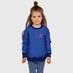 Свитшот детский Выездная форма Сборной Англии, цвет: 3D-синий — фото 2