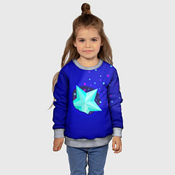 Свитшот детский Счастливая звезда, цвет: 3D-меланж — фото 2