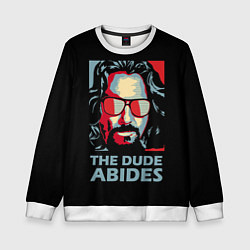 Свитшот детский The Dude Abides Лебовски, цвет: 3D-белый