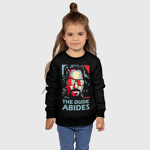 Детский свитшот The Dude Abides Лебовски / 3D-Черный – фото 4