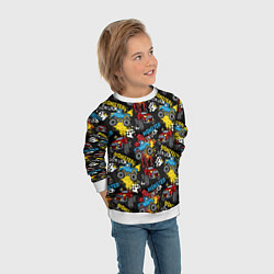 Свитшот детский MONSTER TRUCK, цвет: 3D-белый — фото 2