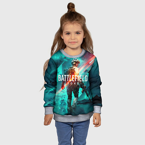Детский свитшот Баттлфилд 2042 / 3D-Меланж – фото 4
