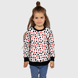 Свитшот детский Карточные Масти, цвет: 3D-черный — фото 2