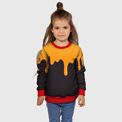 Свитшот детский Капающий мёд Dripping Honey, цвет: 3D-красный — фото 2