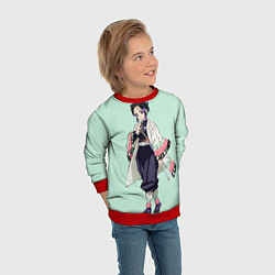 Свитшот детский Шинобу Кочо, Столб Насекомого, цвет: 3D-красный — фото 2