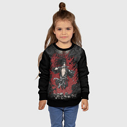 Свитшот детский ХЯККИМАРУ В ОГНЕ ДОРОРО, цвет: 3D-черный — фото 2