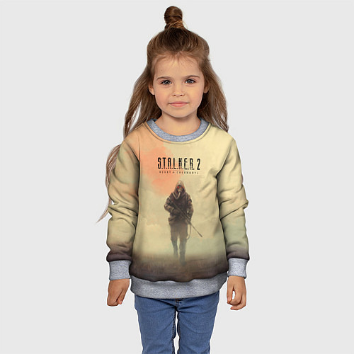 Детский свитшот Сталкер одиночка / 3D-Меланж – фото 4