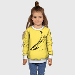 Свитшот детский Энди Уорхол - Банан, цвет: 3D-белый — фото 2