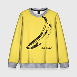 Свитшот детский Энди Уорхол - Банан, цвет: 3D-меланж