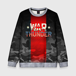 Свитшот детский WAR THUNDER ВАР ТАНДЕР, цвет: 3D-меланж