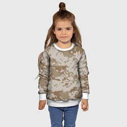 Свитшот детский Камуфляжный пиксель, цвет: 3D-белый — фото 2