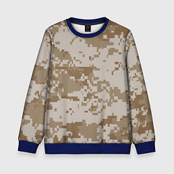 Свитшот детский Камуфляжный пиксель, цвет: 3D-синий
