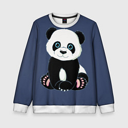 Свитшот детский Милая Панда Sweet Panda, цвет: 3D-белый