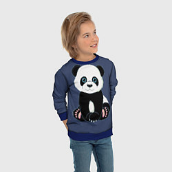Свитшот детский Милая Панда Sweet Panda, цвет: 3D-синий — фото 2