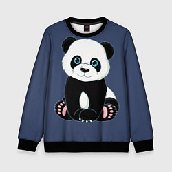 Свитшот детский Милая Панда Sweet Panda, цвет: 3D-черный