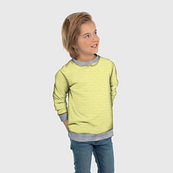 Свитшот детский Желтые кружева, цвет: 3D-меланж — фото 2