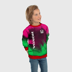 Свитшот детский NEON HONDA НЕОН ХОНДА, цвет: 3D-красный — фото 2