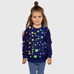 Свитшот детский Звезды, цвет: 3D-синий — фото 2