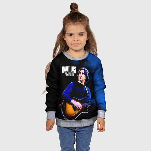 Детский свитшот Вячеслав Бутусов Nautilus Pompilius / 3D-Меланж – фото 4
