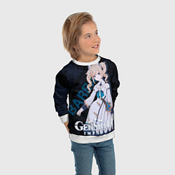 Свитшот детский Барбара Genshin Impact, цвет: 3D-белый — фото 2