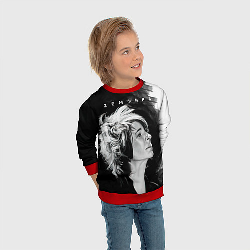 Детский свитшот Zемфира Зефира / 3D-Красный – фото 3