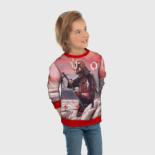 Детский свитшот Ghost of Tsushim Призрак Цусимы Z / 3D-Красный – фото 3