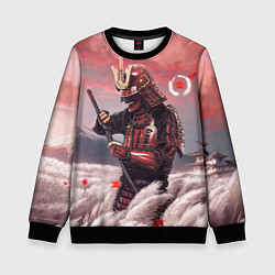 Свитшот детский Ghost of Tsushim Призрак Цусимы Z, цвет: 3D-черный