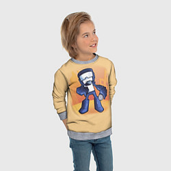 Свитшот детский Friday Night Funkin Танкист, цвет: 3D-меланж — фото 2