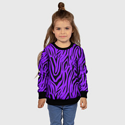 Свитшот детский Абстрактный узор зебра, цвет: 3D-черный — фото 2