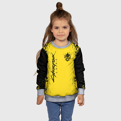 Детский свитшот CYBERPUNK 2077 КИБЕРПАНК 2077 / 3D-Меланж – фото 4