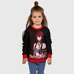 Свитшот детский Курису Макисе Врата Штейна, цвет: 3D-красный — фото 2