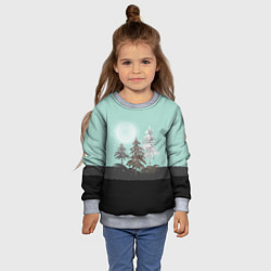 Свитшот детский Лес Мозаичный узор, цвет: 3D-меланж — фото 2