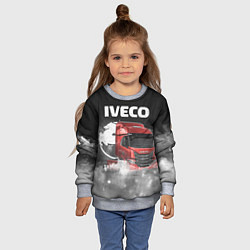Свитшот детский Iveco truck, цвет: 3D-меланж — фото 2