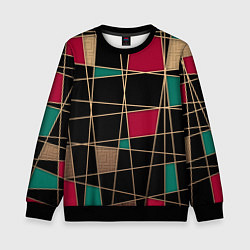 Свитшот детский Модный абстрактный узор, цвет: 3D-черный