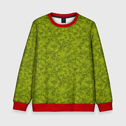 Свитшот детский Зеленый мраморный узор, цвет: 3D-красный