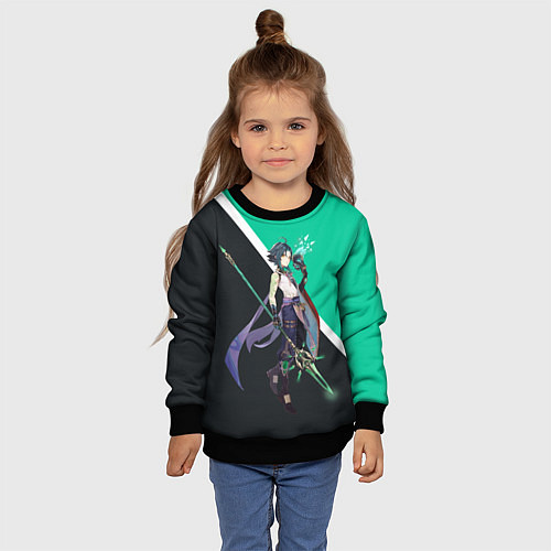 Детский свитшот XIAO СЯО ГЕНШИН / 3D-Черный – фото 4