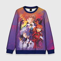 Свитшот детский Евангелион, цвет: 3D-синий