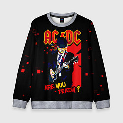 Свитшот детский ARE YOU REDY? ACDC, цвет: 3D-меланж