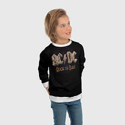 Свитшот детский ACDC Rock or Bust, цвет: 3D-белый — фото 2
