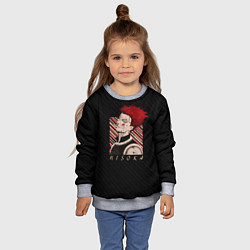 Свитшот детский Хисока Охотник x Охотник, цвет: 3D-меланж — фото 2