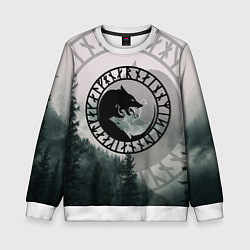 Свитшот детский FENRIR РУНЫ RUNES Z, цвет: 3D-белый
