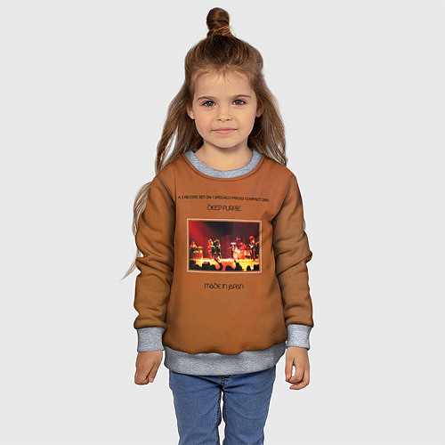 Детский свитшот Made in Japan - Deep Purple / 3D-Меланж – фото 4