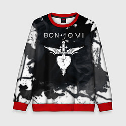 Свитшот детский BON JOVI БОН ДЖОВИ, цвет: 3D-красный