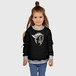 Свитшот детский Конь армейский, цвет: 3D-меланж — фото 2