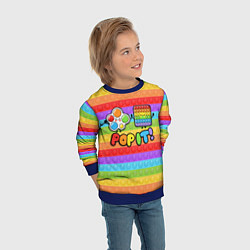Свитшот детский POP IT - SIMPLE DIMPL, цвет: 3D-синий — фото 2