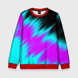 Свитшот детский НЕОНОВЫЕ ПОЛОСЫ И НИЧЕГО ЛИШНЕГО NEON STRIPES, цвет: 3D-красный