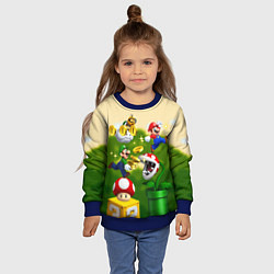 Свитшот детский Mario Coins, цвет: 3D-синий — фото 2