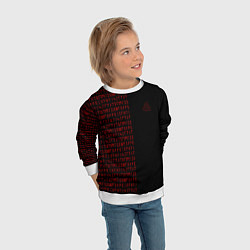 Свитшот детский ВАЛЬКНУТ РУНИЧЕСКИЙ АЛФАВИТ, цвет: 3D-белый — фото 2